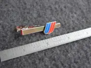 UNITED AIRLINES / UAL COLORED TULIP LOGO ON SILVER TIE BAR
