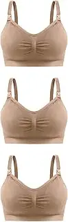 [Generic] No Wire Bra Size Sports Bra No Wire Comfort Sleep Bra Plus Size Workout Activity Bras with Non Removable Pads Shaping Bra 3PC Womens Bras Comfortable Wide Band