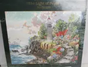 Thomas Kinkade Counted Cross Stitch Kit "The Light of Peace" 14 x 11 Vintage New