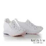 在飛比找遠傳friDay購物優惠-Keeley Ann羊皮透氣內增高休閒鞋(白色3768223