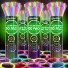 500 Ultra Bright Glow Sticks Bulk - Halloween Glow in The Dark Pack - 8"