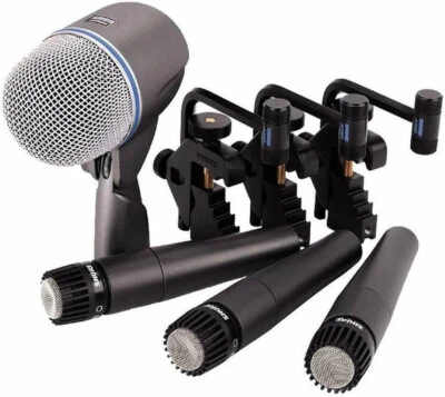 Shure DMK57-52 Drum Microphone Kit, Mic Pack with 3x SM57 and 1x Beta 52A