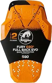 Furygan Full Back Fury D3O EVO - D3O Level 2 Approved Back Protector - Certified Motorcycle Protection - Soft Light Comfort - Ventilation Safety