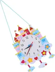 QUMIIRITY 1 Set DIY Clock Making Kit Non Woven Cartoon Clock Craft for Birthday Parties and Arts Crafts Activities Engaging Hands Experience