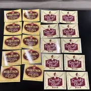 Vintage Marathon Superfine Old Lager Beer & Sportz Club Beer Bottle Labels 20 PC
