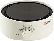 Mini Hot Plate Electric Stove, Portable Stove Kitchen Cooktop Electric Heater for Office Home Desk Use, 360 Degree Vertical Heating, Hot Burner for Home Coffee Milk Tea Water (White)