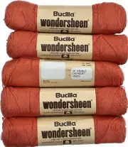 Qty 5 New BUCILLA WONDERSHEEN super mercerized cotton thread Orange Sherbert