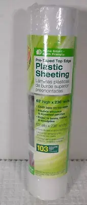 Duck Pre-taped Top Edge Plastic Sheeting 103 Square Feet One Roll Sealed