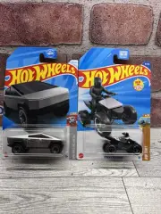 Hot Wheels 2024 Tesla Cybertruck and 2025 Cyberquad