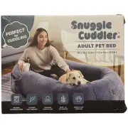 Snuggle Cuddler Oversized Plush Adult Human Dog Bed, 68"x38Xx12", Grey