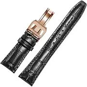 [HKIDKK] Leather Watch Band Compatible For IWC Replacement Straps Classic Alligator Texture 20mm 21mm 22mm For IWC Big PILOT Spitfire GUN IW5009 IW3777 Rivets Cowhide Watch Strap