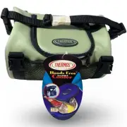 NEW Vintage Thermos Hands Free Go Anywhere Cooler Green 8 Can Lunch Bag NOS