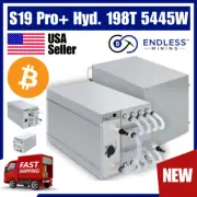 Bitmain S19 Pro+ Hyd 198Th/s 5445W Bitcoin – 3 Phase 342~418V | Endless Mining™