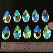 10Pc AB Rainbow CRYSTAL Lamp Prisms Chandelier Hanging Pendant Decor SUNCATCHER