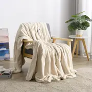 Dreamaker Coral Fleece Heated Throw Cream 180x200cm