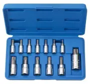 13 Pc Torx Star Torq Bit Socket Set T8 ~ T60
