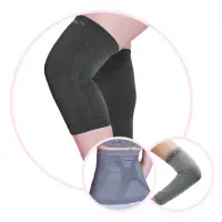 在飛比找momo購物網優惠-3件超值組【京美】X能量銀纖維急塑護腰+竹炭銀纖維能量護膝+