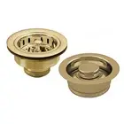 Westbrass Post Style Large Kitchen Basket Strainer with InSinkErator Style Dispo