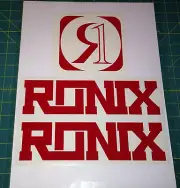 RONIX CODE LOGO DECAL STICKER RED WAKEBOARD YOU GET 2!!