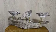 Original Sandpiper Wood Carving By Barbara Remington Johnson