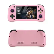 G28 Handheld Game Console 64G Card with 15000 Games, 4.3 Inch HD Screen Portable Retro Video Handheld Game Players Gift for Kids, Pink