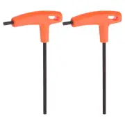 2pcs T-Handle Hex Key Wrench 5mm S2 Steel T-Key Inner Hexagon Spanner, Orange