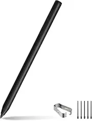 FFENDOUNIU EMR Stylus Pen for Remarkable 2, Samsung Tab, Wacom with 4096 Pressure Level Sensitivity, Palm Rejection, Natural Tilt, Tail Eraser and Magnetic, No Charging, 5 Spare Nibs & Clip