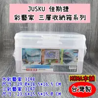 在飛比找蝦皮購物優惠-JUSKU 佳斯捷 彩藝術家 3147 3148 三層收納箱