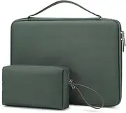 HYZUO 13.3-14 Inch Hard Shell Laptop Sleeve Case for MacBook Pro 14 M4/M3/M2/M1, MacBook Pro/Air 13, XPS 13, 13.8"-13.5" Surface Laptop, HP Spectre X360 13/14, Moss Green