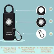 USB Rechargeable Protect Yourself Loud 130 dB Personal Alarm Siren with Wrist Lanyard Easy-to-use for Quick Activation
