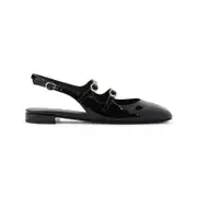 [Stuart Weitzman] Stuart Weitzman-Black Benni Patent Leather Ballerinas-Donna 36 IT