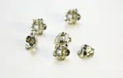 Silver Plated Flower Bud Bead Cap Finding (6) mtl303E