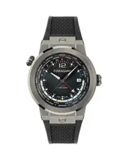 Ferragamo F-80 Gmt Worldtime Silicone Watch, 43mm