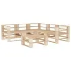 Outdoor Lounge Set Pallets Patio Sectional Sofa Set Modular Lounge Wood vidaXL
