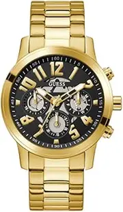 [GUESS] Men's 44mm Watch - Black Bracelet Black Dial Black Case