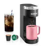Slim Single Serve Coffee Maker for K Pods One Cup Coffee Maker Fits 7.3" Trav...