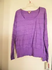 Mossimo Purple Peasant Boho Top Shirt Sz XXL