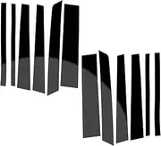 HOUV 1 Set Car Exterior Door Pillar Decal Post Cover Black Polycarbonate Plastic Fit for Range Rover HSE 2002-2009 2010 2011 2012