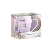 Mum Ceramic 350ml Tea/Coffee Mug Milk Cup w/ Coaster Drinkware Set Purple