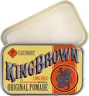King Brown Original Pomade - Medium Hold, Medium Sheen, Traditional Oil and Wax Based Pomade, Fresh Tob acco and Vanilla Bean Scent, 71g