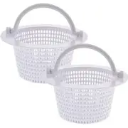 2-Pack Above Ground Pool Thru-Wall Skimmer Baskets with Handles for Easy Clean