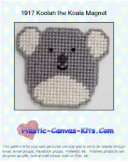 Koolah the Koala Magnet - Plastic Canvas Pattern or Kit