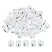 Clothes Hanger Marker Colored Hanger Sizer (Number 1-100, White) Set of 100