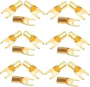 HOMSFOU Aluminum Audio Terminal Blocks 20pcs U-Type Connectors for Car Audio Subwoofer Amplifier