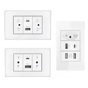 20A Socket with Usb Type C 10W 20W, Plug for Quick Charging Wall C Power Outlet