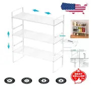 3 Pack Stackable Heavy-Duty Spice Rack - Perfect for Kitchen Organization