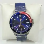 Tommy Hilfiger Logan Blue Dial Silicone Rubber Strap Men’s Watch 1792009