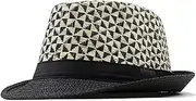 [YYUIXYJT] Khaki Straw Hat Men Panama Caps Summer Style Sun Hat Beach Holiday Classic Male Hats and Caps Mens Trilby Hats