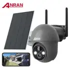 Wireless Solar Security Camera Outdoor 360° Smart Siren Spotlights 2-Way Talk