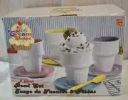 Ice Cream Shoppe 8 Piece Bowl Cone Set by Alco Industries Unused New in Box